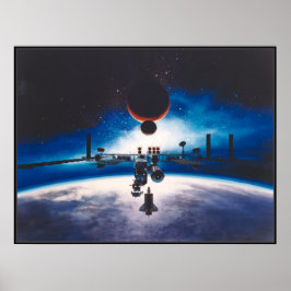 Space Station Freedom Poster