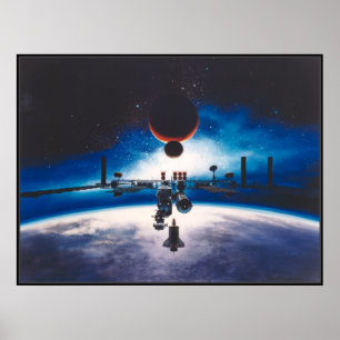 Space Station Freedom Poster