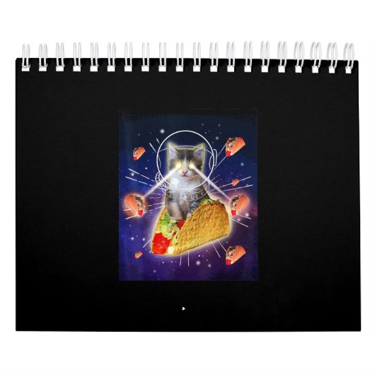Space Taco Cat Laser Eyes Kalender (Hoes)