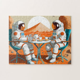 Space Tea Party Bold et beau Jigsaw Puzzle