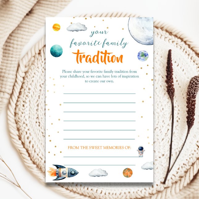 Space Theme Family Tradition Advice Baby Shower (Creator heeft geüpload)