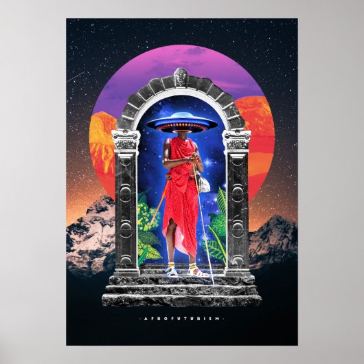 Space Ufo Alien Poster (Voorkant)