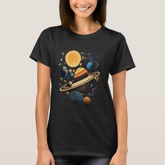 Space UFO Alien Spaceship Astronomy Extraterrestri T-shirt (Voorkant)