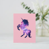 Space unicorn briefkaart (Staand voorkant)