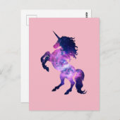 Space unicorn briefkaart (Voorkant / Achterkant)