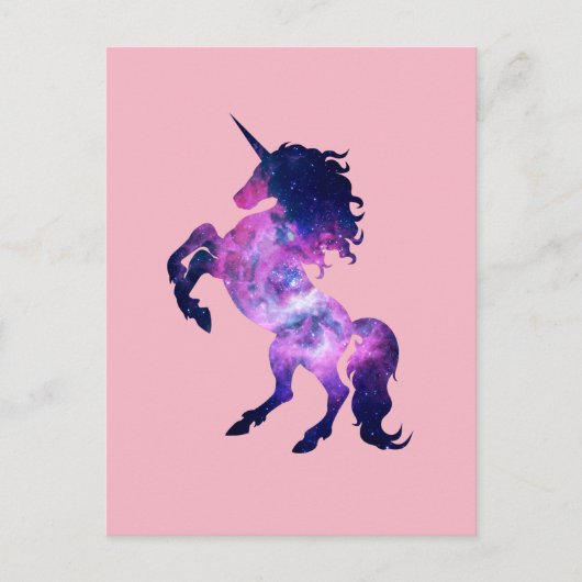 Space unicorn briefkaart (Voorkant)