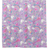 Space Unicorns Shower Curtain Douchegordijn (Voorkant)