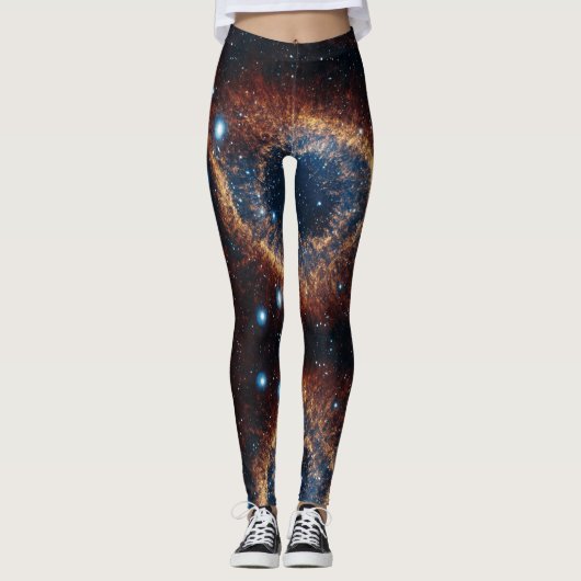 Space Universe Helix Nebula - Power Yoga Leggings (Voorkant)