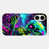 Space Vibes Alien Neon Case-Mate iPhone Case (Achterkant (horizontaal))