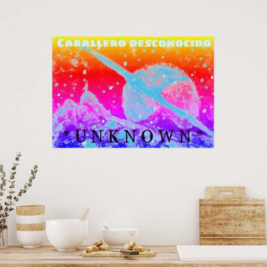 Space Wanderer Inconnu Poster de cinéma Art Imprim (Cuisine)