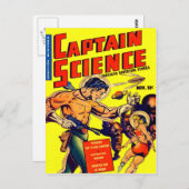 Space Warrior  Science Fiction Comic Briefkaart (Voorkant / Achterkant)