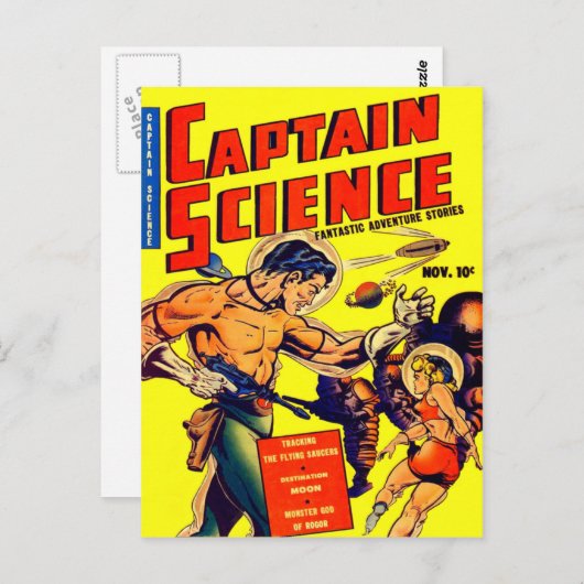 Space Warrior Science Fiction Comic Briefkaart (Voorkant / Achterkant)