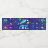 Space Water Bottle Étiquette Galaxy (Étiquettes simples)