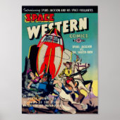 'Space Western' uit de Golden Age Comic Art Poster (Voorkant)