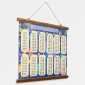 Space Wiskunde Adventures! - (Vermenigvuldiging 1 Hangend Wandkleed (Gebogen)