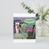 Spaced Out Vegan Funny Briefkaart (Staand voorkant)