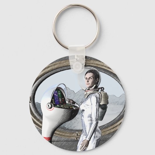  spacegirl sleutelhanger (Voorkant)