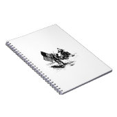 Spaceman die Amerikaanse vlag op de maan plant Notitieboek (Rechterzijde)