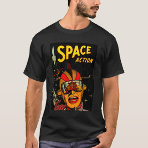 Spaceman Sci-Fi Astronaut Comic Art T-Shirt