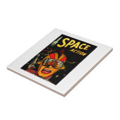 Spaceman Sci-Fi Astronaut Comic Art Tegeltje (Zijkant)