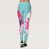 Spaceman surft de roze Grote Golf Leggings (Achterkant)