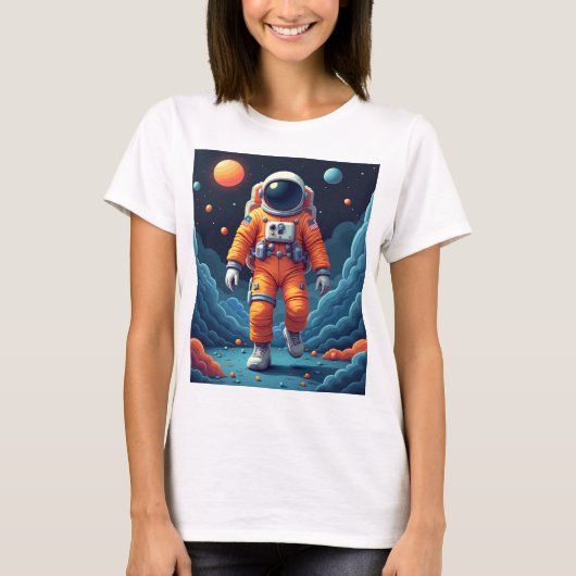 Spaceman Vrouwen T-shirt (Voorkant)