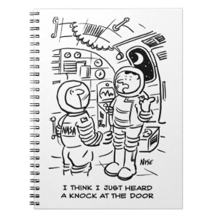 Spacemen op het ruimteschip Hear Knock aan de deur Notitieboek