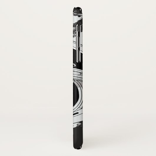 Spacemonkey zwart-wit Case-Mate iPhone case (Achterkant/links)