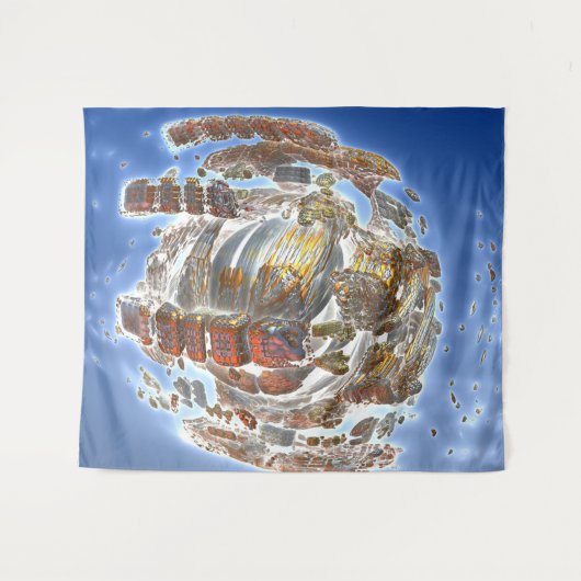 Spaceschip desintegratie Tapestry Wandkleed (Voorkant (horizontaal))