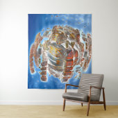 Spaceschip desintegratie Tapestry Wandkleed (In situ)