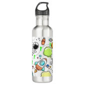 Spaceship Astronaut Water Fles (Voorkant)