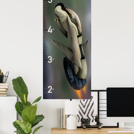 SpaceShip-groeigrafiek Poster (Thuiskantoor)