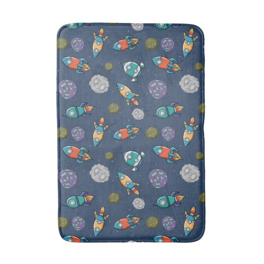 Spaceship Pattern badmatten (Voorkant Verticaal)