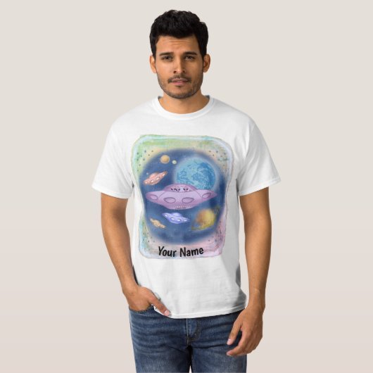 Spaceship Roadtrip T-Shirt (Voorkant volledig)