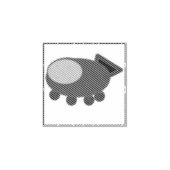 Spaceship Rubberstempel (Afrduk)