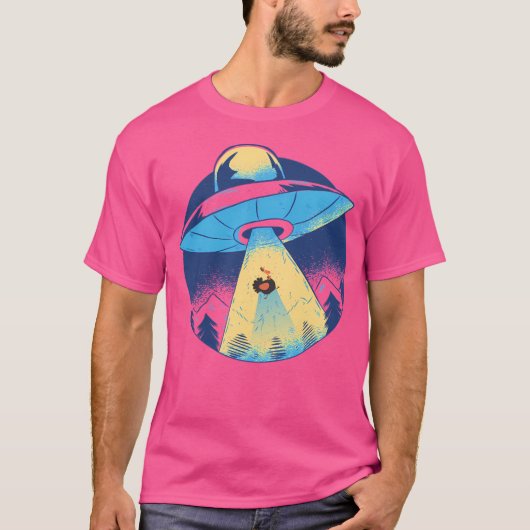 Spaceship Tractor Beam Turkey T-shirt (Voorkant)