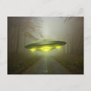 SPACESHIP UFO ART-Briefkaarten Briefkaart