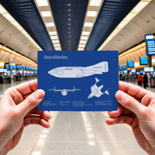 SpaceShipOne - Vliegtuigblauwdrukplannen ABD Briefkaart