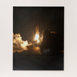 Spaceshuttle Aarde baan ruimtevaartuig nacht Canva Legpuzzel