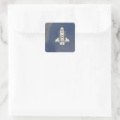 Spaceshuttle Atlantis 5 Vierkante Sticker (Tas)