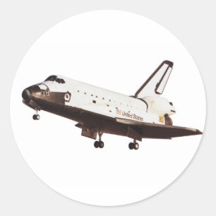 Spaceshuttle Challenger Ronde Sticker