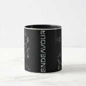 Spaceshuttle Endeavour All-Black Blauwdruk Mok (Midden)
