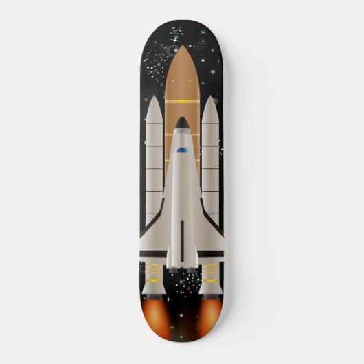 Spaceshuttle-lancering Skateboard Deck (Voorkant)