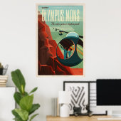 SpaceX Mars Olympus Mons Toerisme Poster (Thuiskantoor)