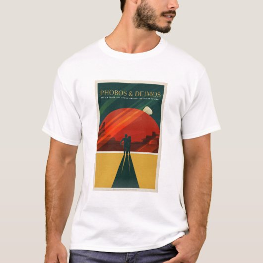 SpaceX Mars Phobos en Deimos Tourism Poster T-shirt (Voorkant)