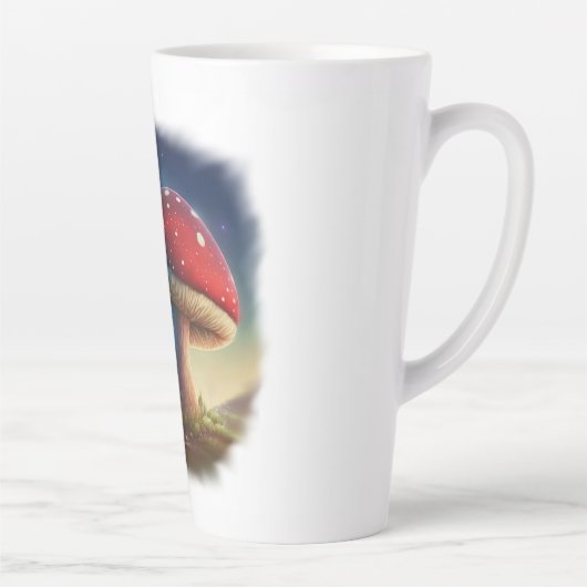 Spacey Amanita Muscaria Latte Mug (Droite)