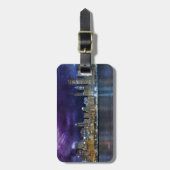 Spacey Chicago Skyline Bagagelabel (Voorkant verticaal)