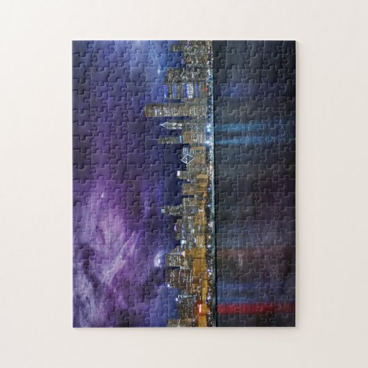Spacey Chicago Skyline Legpuzzel (Verticaal)