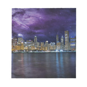 Spacey Chicago Skyline Notitieblok