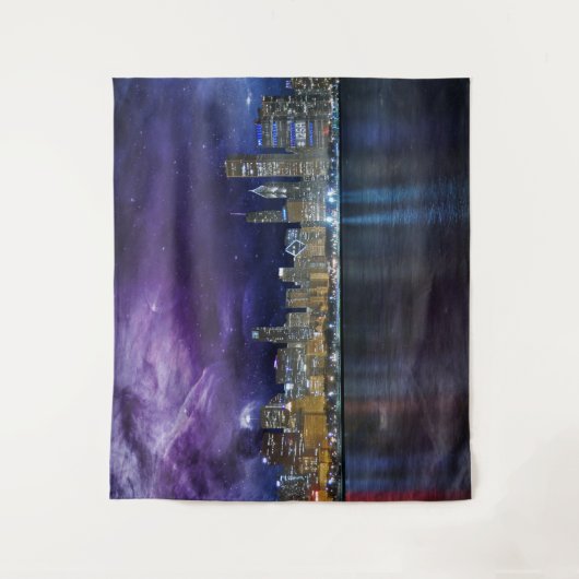 Spacey Chicago Skyline Wandkleed (Voorkant)